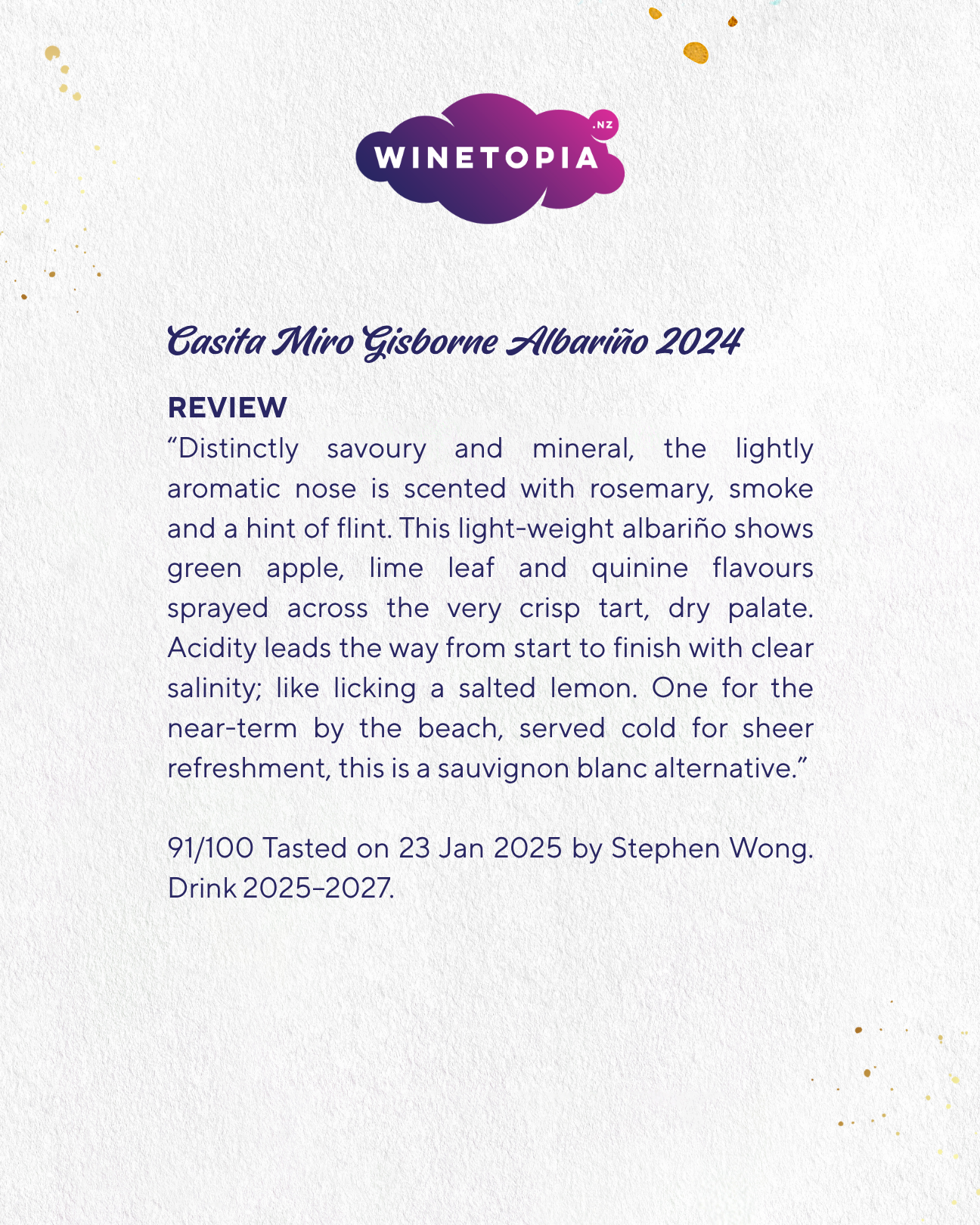 Casita Miro Gisborne Albariño 2024